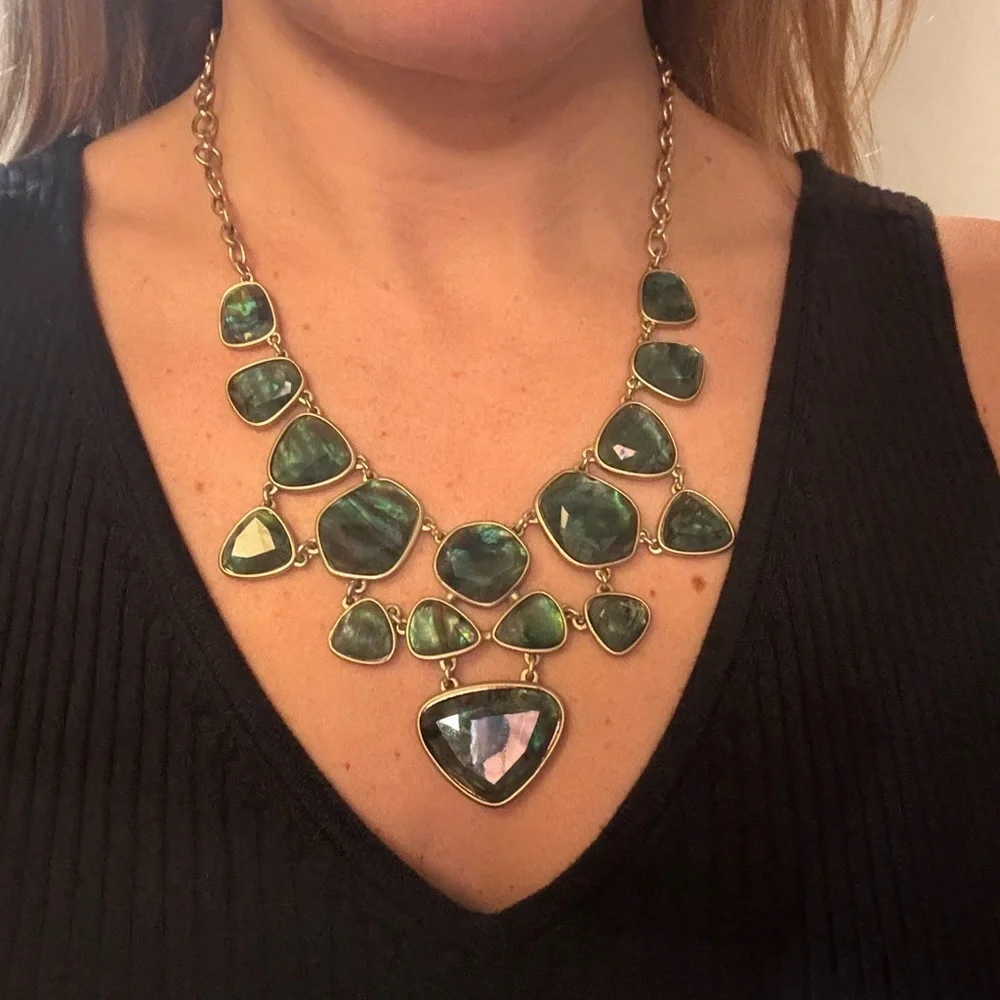 Elegant Green Statement Necklace